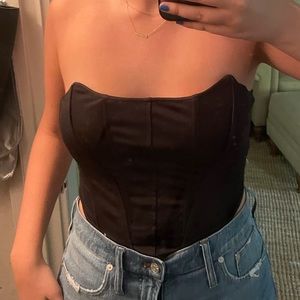 Black corset top size Large